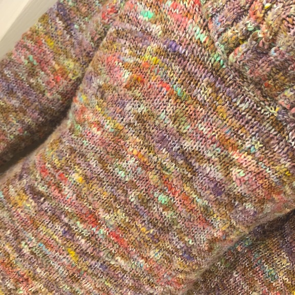 Hand Knit Chunky Kawaii Cute Sweetheart Cowl Neckline Sweater - Picture 8 of 12